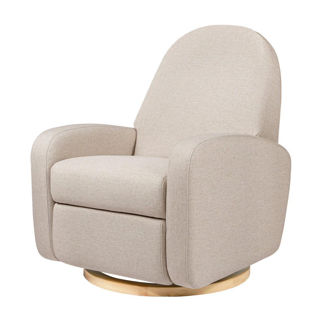 Babyletto Nami Glider Recliner in -- Color_Performance Beach Eco-Weave with Light Wood Base