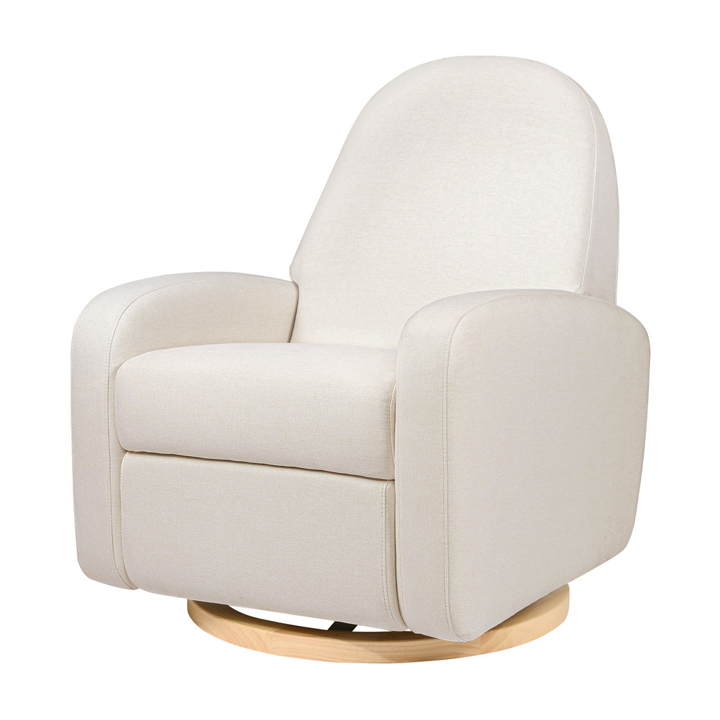 Babyletto Nami Glider Recliner in -- Color_Performance Cream Eco-Weave with Light Wood Base