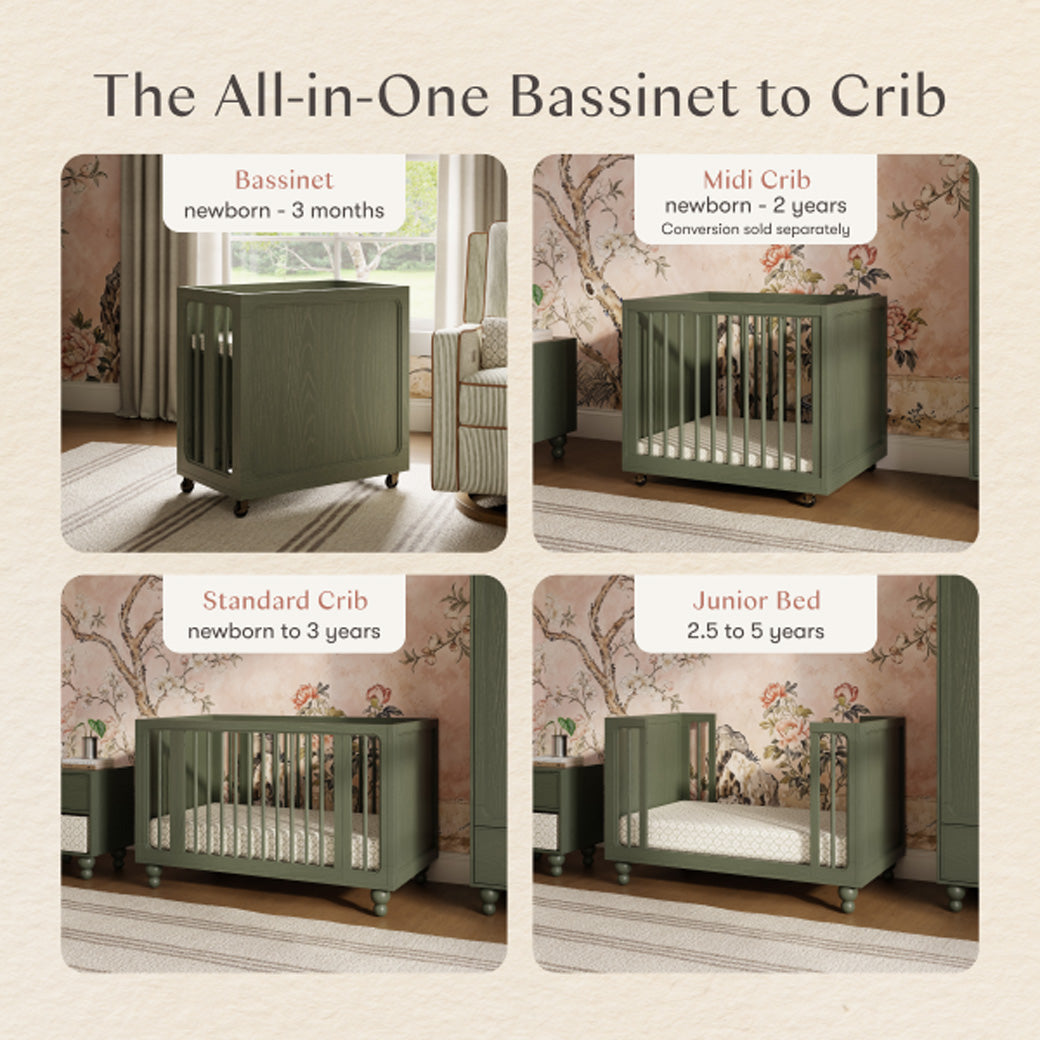 Astre All-Stages 8-in-1 Crib with Bassinet & Toddler Bed Kits by Nate Berkus
