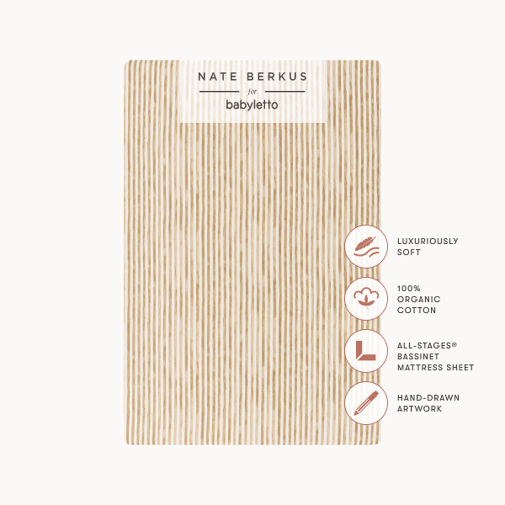 All-Stages Bassinet Sheet in GOTS Certified Organic Brushed Cotton