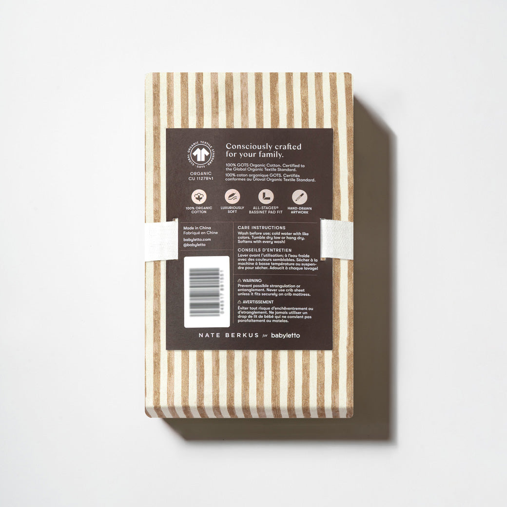 All-Stages Bassinet Sheet in GOTS Certified Organic Brushed Cotton