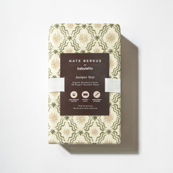 All-Stages Bassinet Sheet in GOTS Certified Organic Brushed Cotton