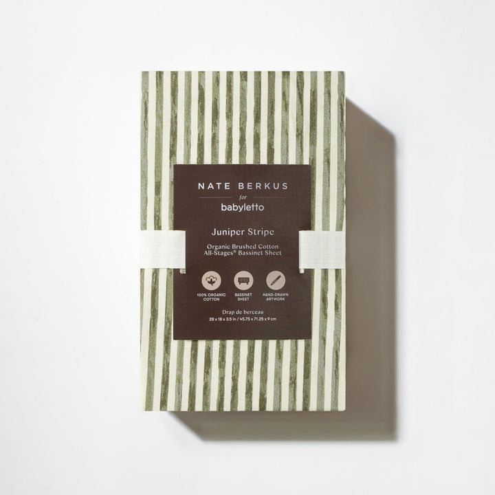 All-Stages Bassinet Sheet in GOTS Certified Organic Brushed Cotton