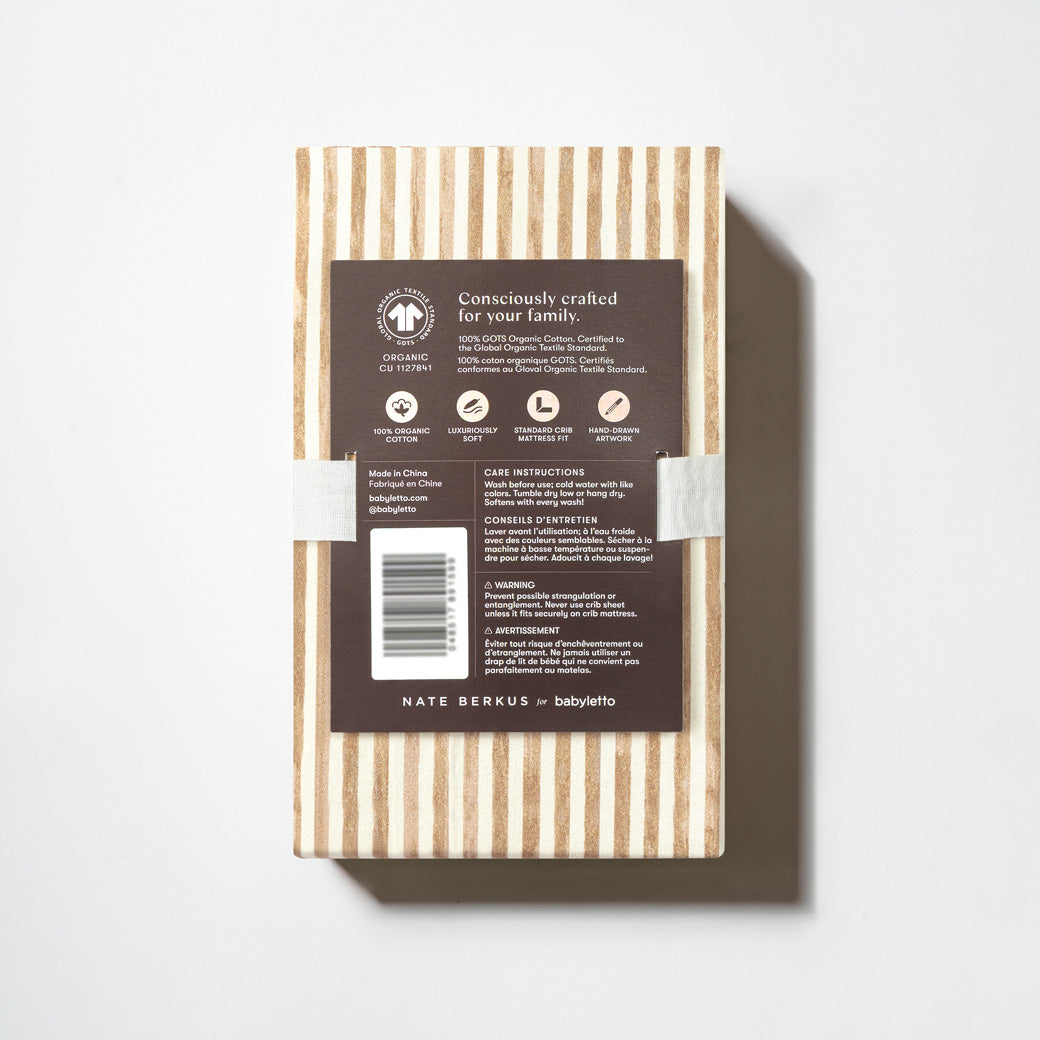 Crib Sheet in GOTS Certified Organic Brushed Cotton