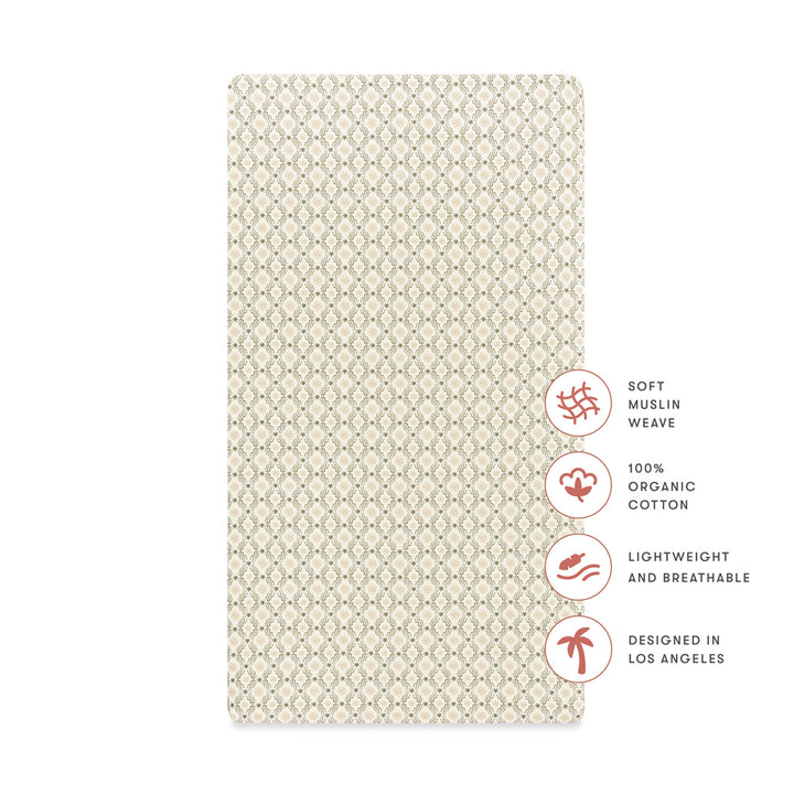 Crib Sheet in GOTS Certified Organic Brushed Cotton