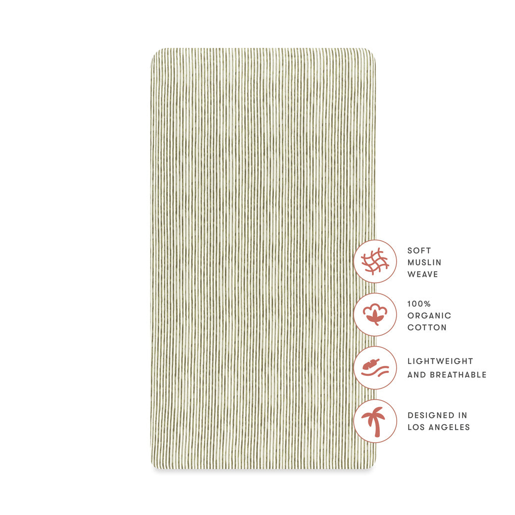 Crib Sheet in GOTS Certified Organic Brushed Cotton