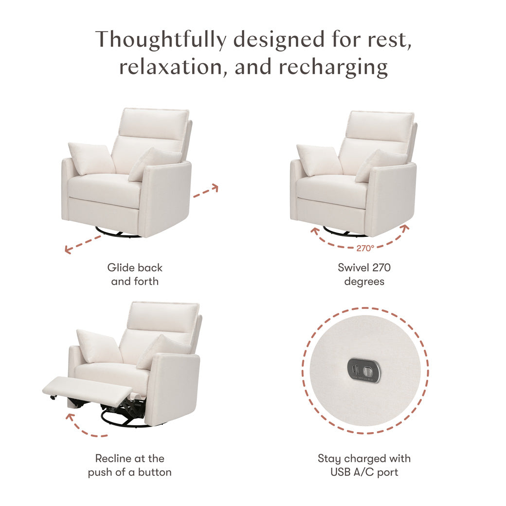 Nori Electronic Recliner and Swivel Glider with USB port