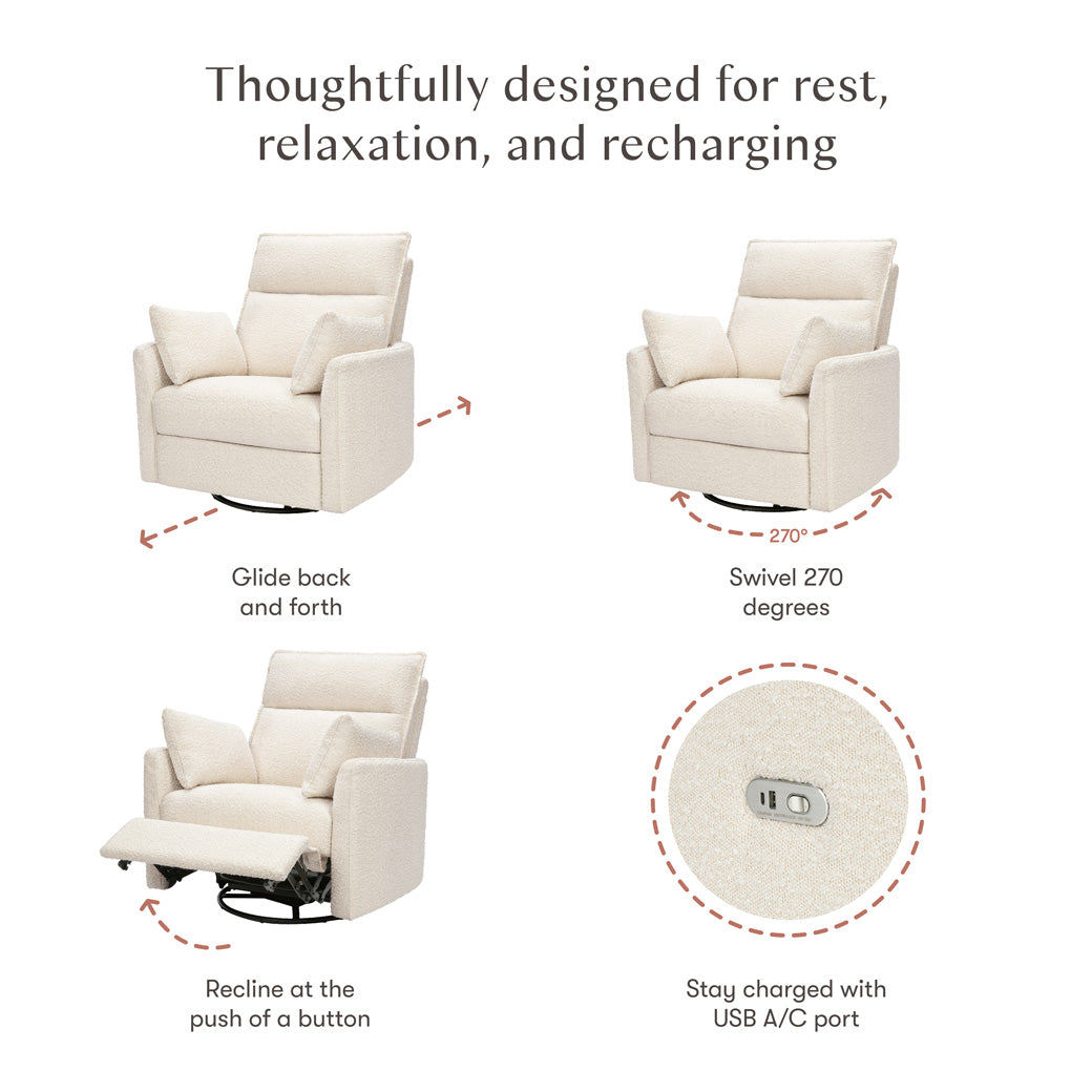 Nori Electronic Recliner and Swivel Glider with USB port