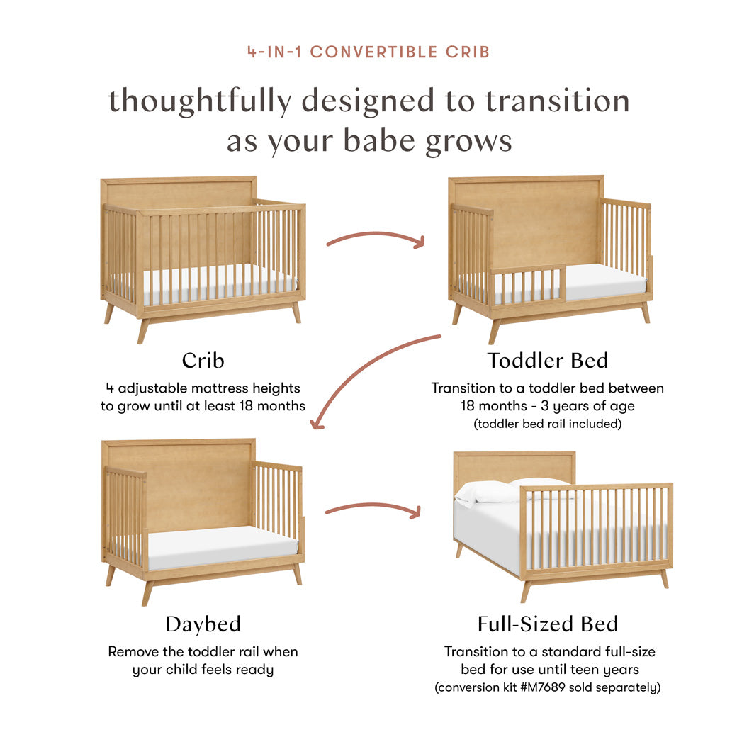 Palma 4-in-1 Convertible Crib + Toddler Bed Conversion Kit