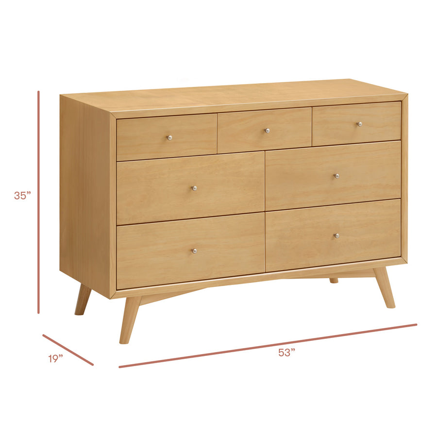 Palma 7-Drawer Assembled Double Dresser | Babyletto Honey