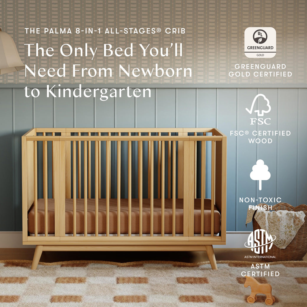 Palma 8-in-1 Convertible All-Stages Crib with Bassinet & Toddler Bed Kits