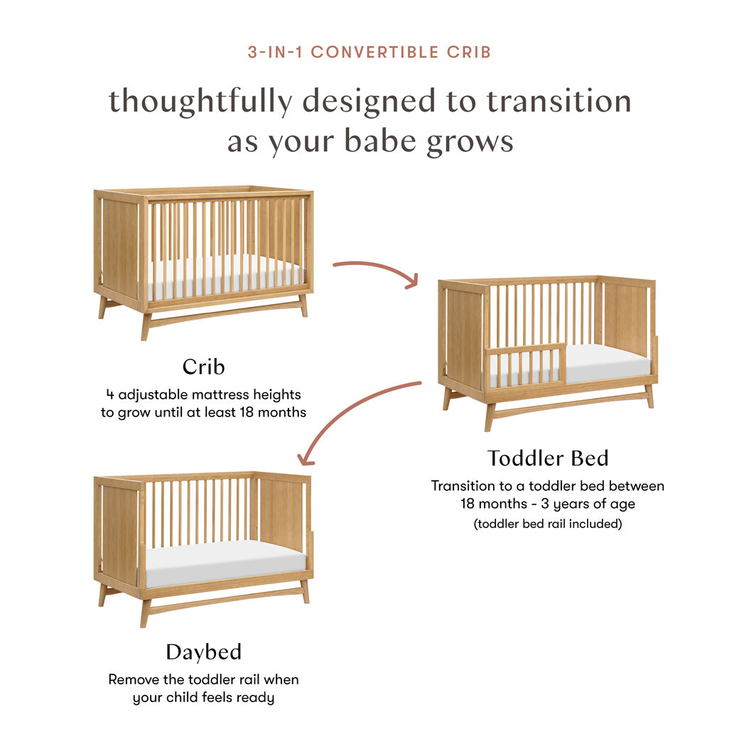 Peggy 3-in-1 Convertible Crib + Toddler Bed Conversion Kit