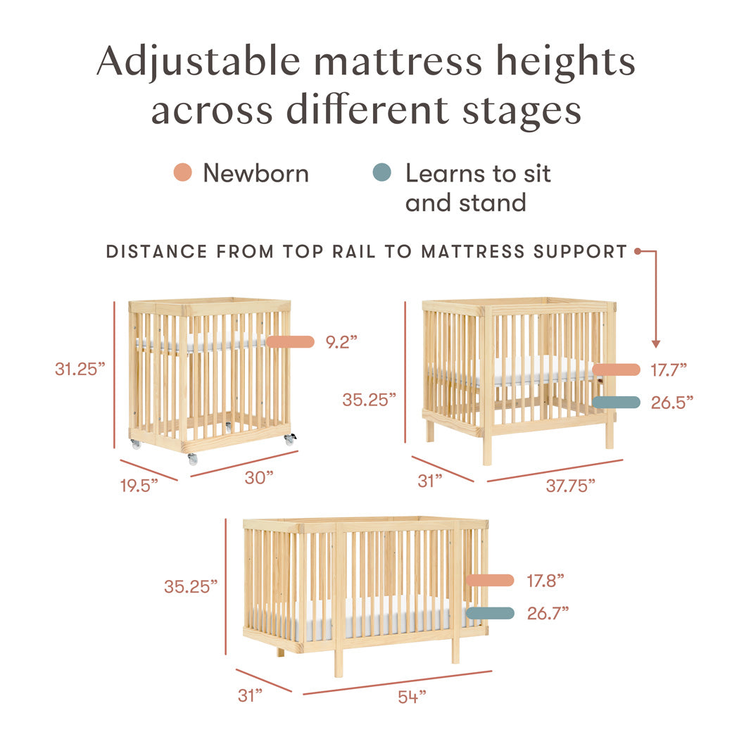 Pogo 8-in-1 Convertible Crib with All-Stages Conversion Kits