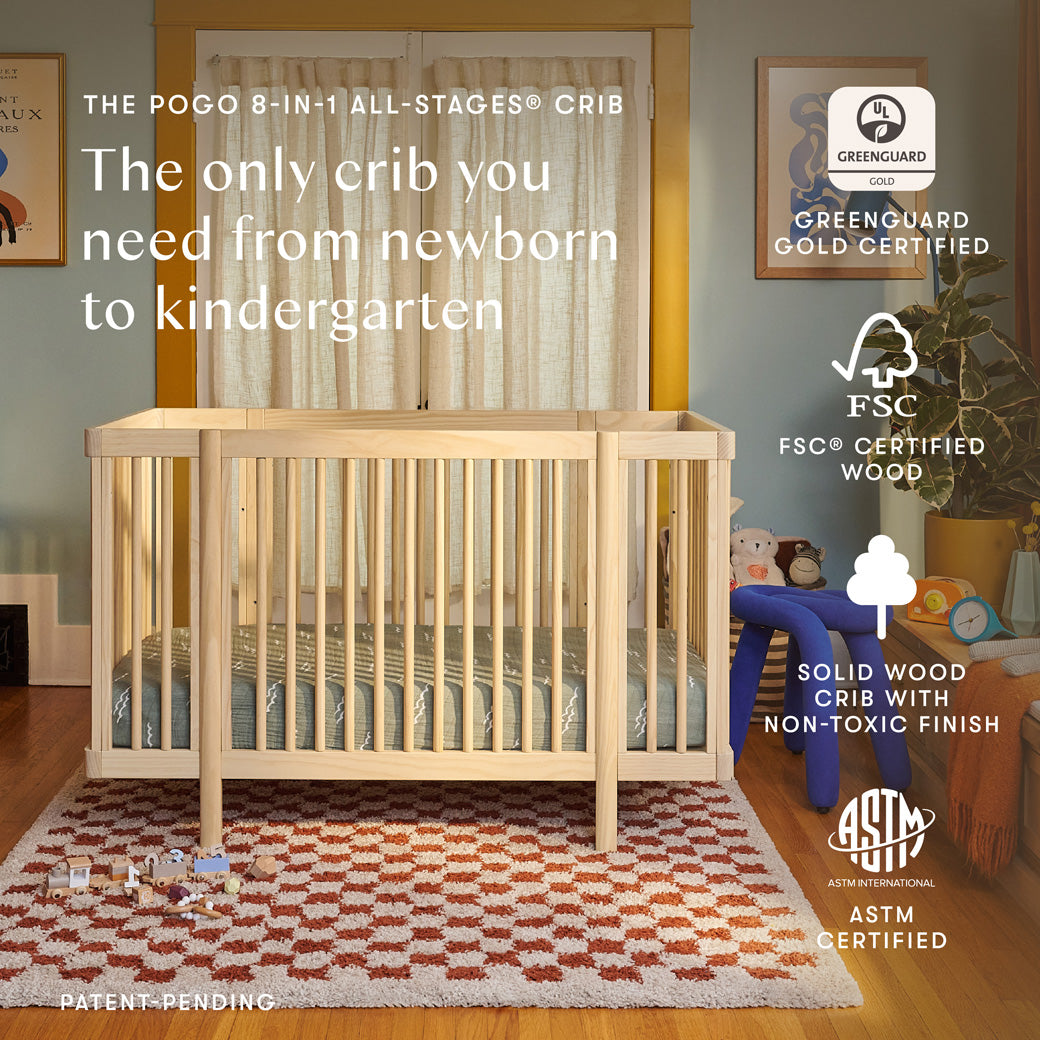 Pogo 8-in-1 Convertible Crib with All-Stages Conversion Kits