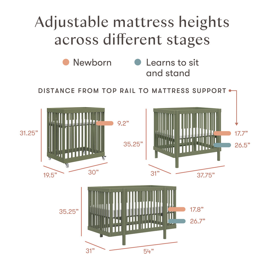 Pogo 8-in-1 Convertible Crib with All-Stages Conversion Kits