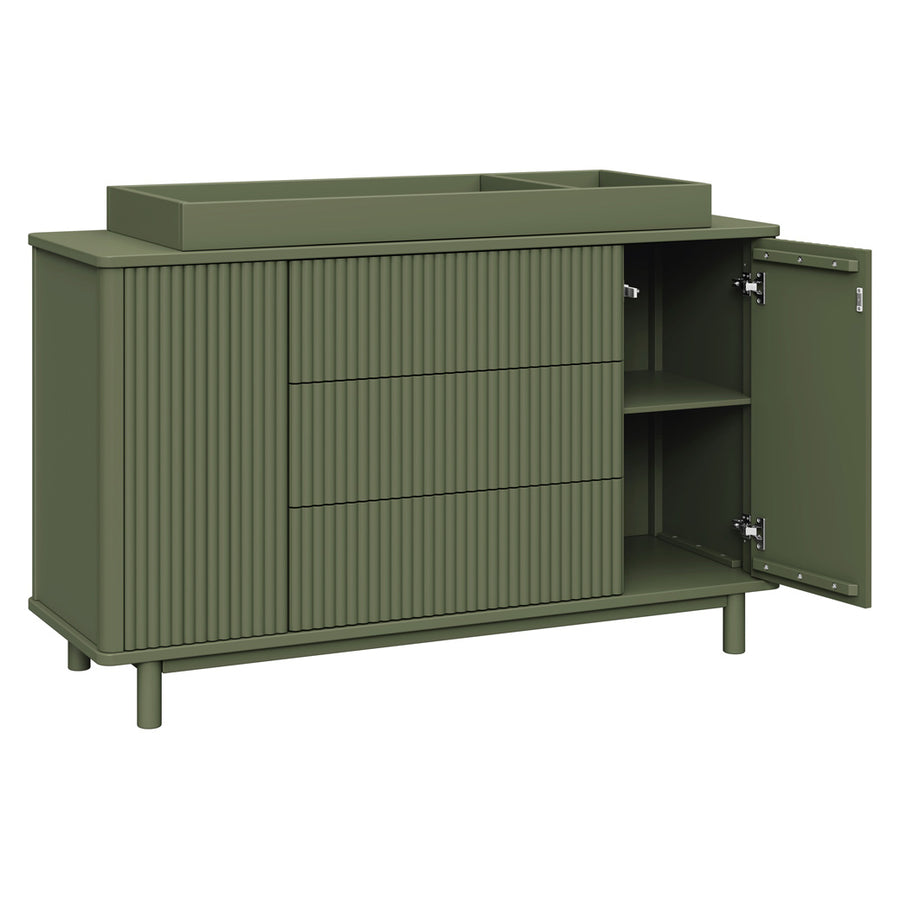 babyletto green dresser babyletto Palma 7-Drawer Assembled Double Dresser - Olive
