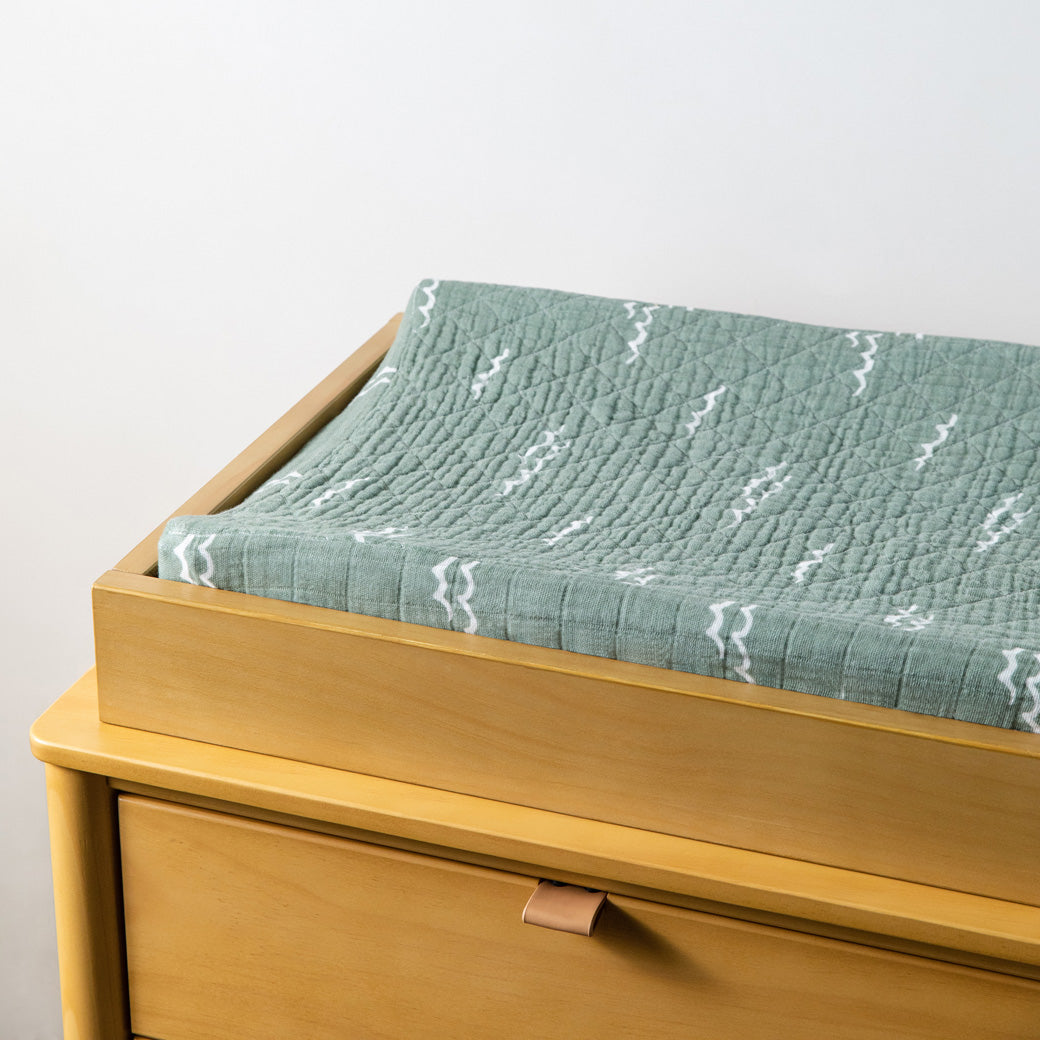 Babyletto Quilted Changing Pad Cover In GOTS Certified Organic Muslin Cotton Modern Nursery