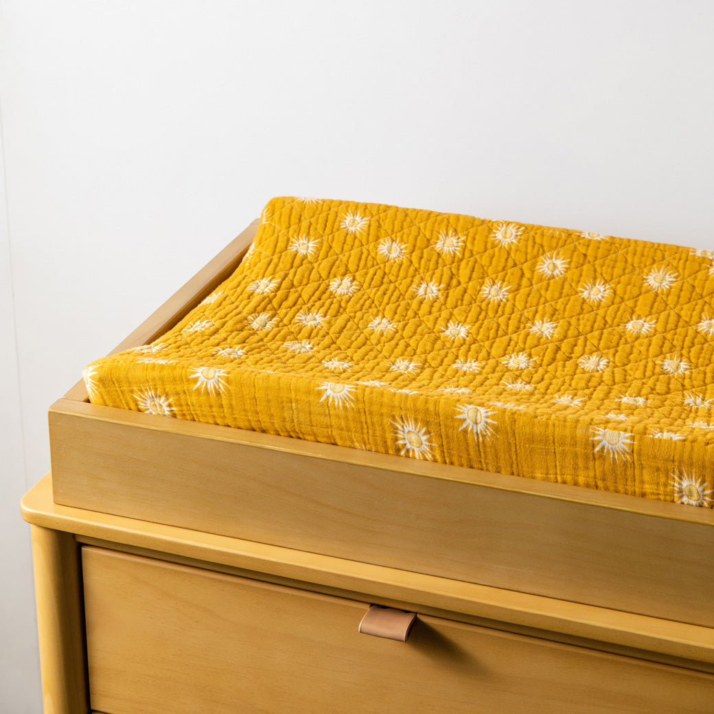 Babyletto Quilted Changing Pad Cover In GOTS Certified Organic Muslin Cotton Modern Nursery