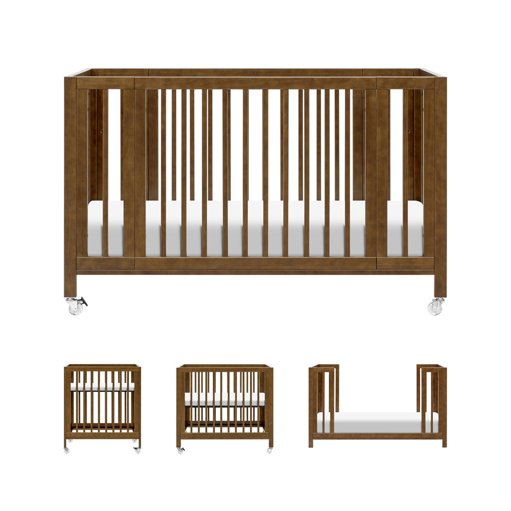 Rolli 9-in-1 Convertible All-Stages Crib with Bassinet & Toddler Bed Conversion Kits