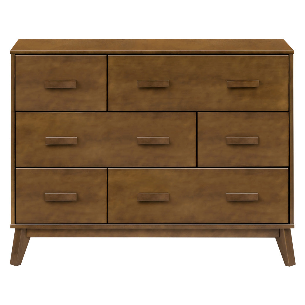 Front view of Babyletto Scoot 6-Drawer Dresser in -- Color_Natural Walnut