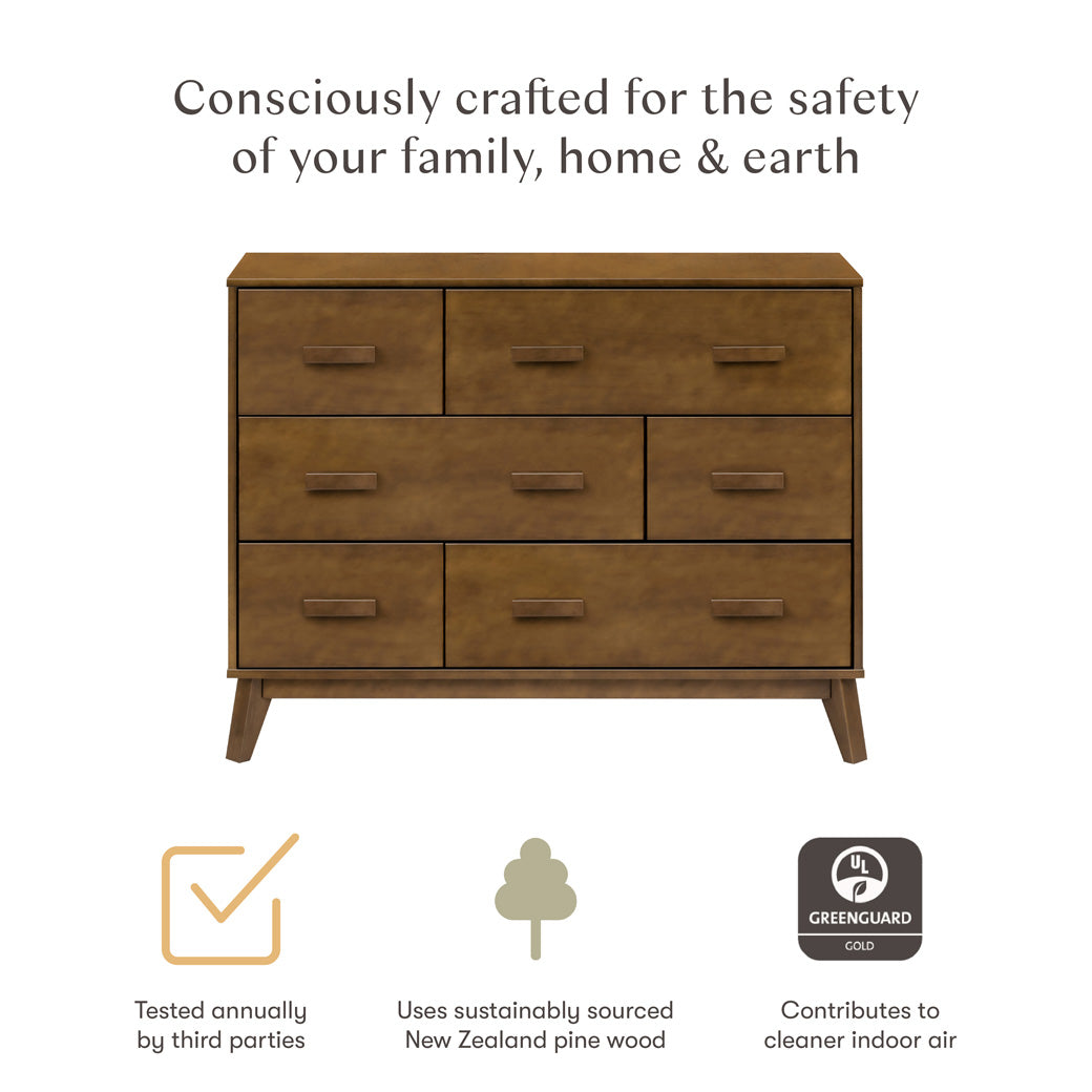 Certifications of Babyletto Scoot 6-Drawer Dresser in -- Color_Natural Walnut