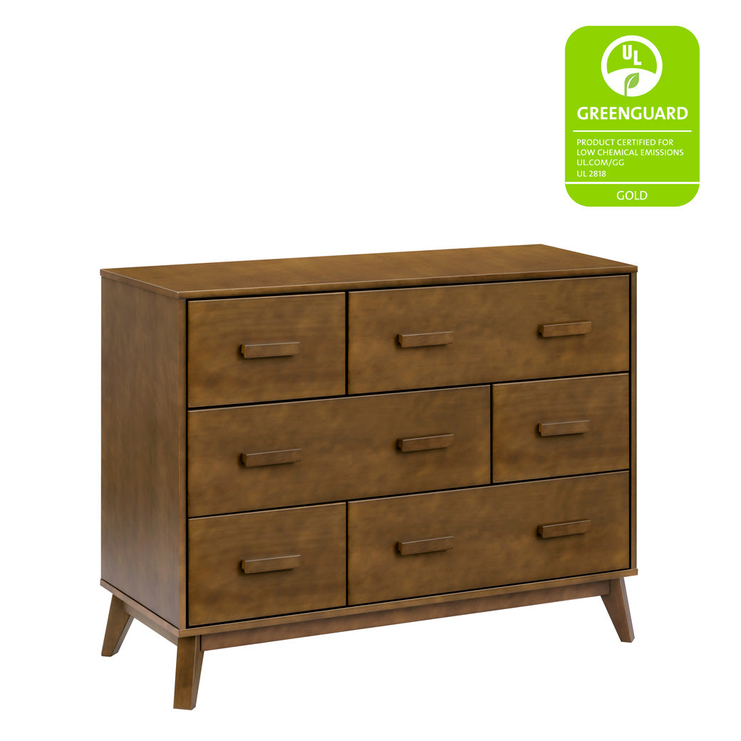 Babyletto Scoot 6-Drawer Dresser with GREENGUARD Gold tag in -- Color_Natural Walnut