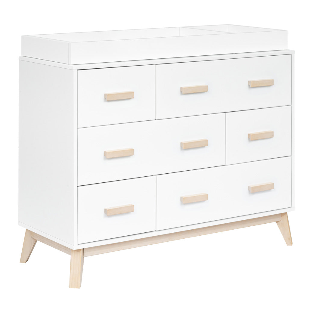 Babyletto Scoot 6-Drawer Dresser with changing tray in -- Color_White / Washed Natural