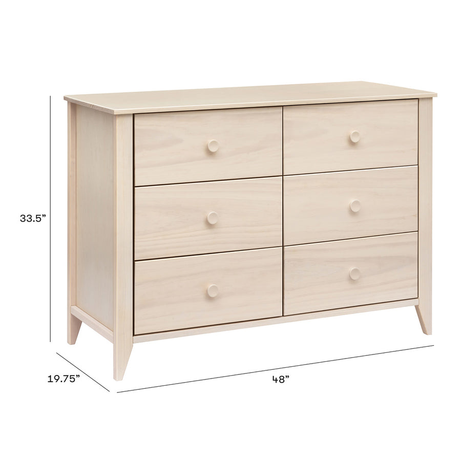 Babyletto Sprout 6-Drawer Double Dresser Washed Natural