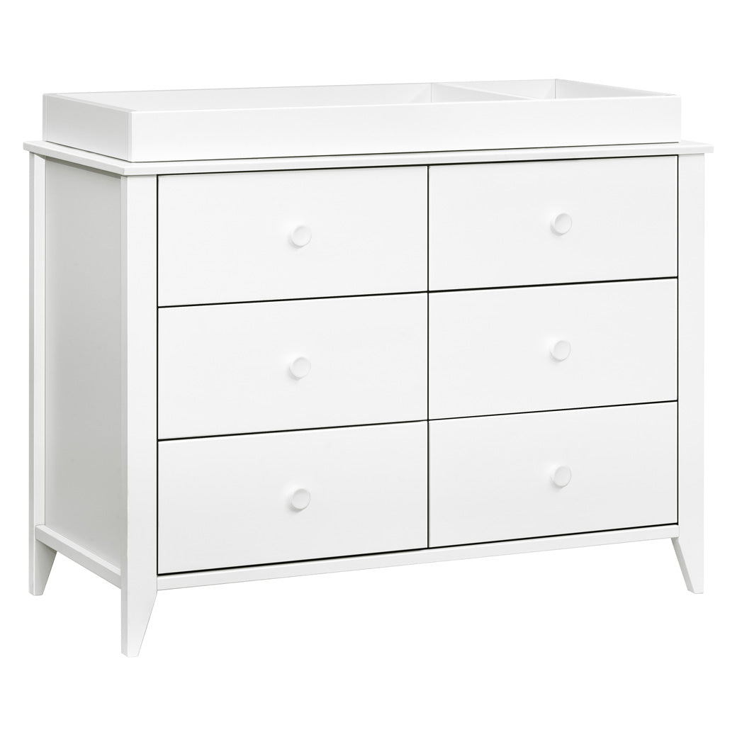 Modern White 6-Drawer Open Storage Dr...