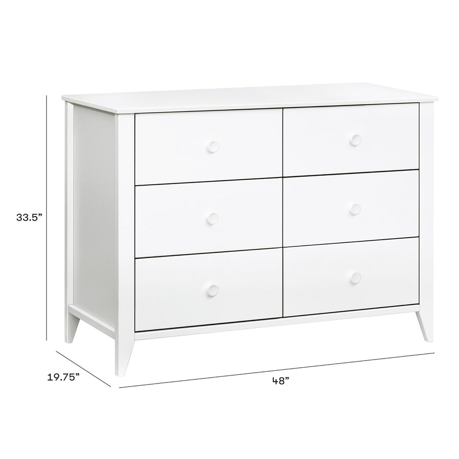 6 drawer dresser white Babyletto Sprout 6-Drawer Double Dresser White