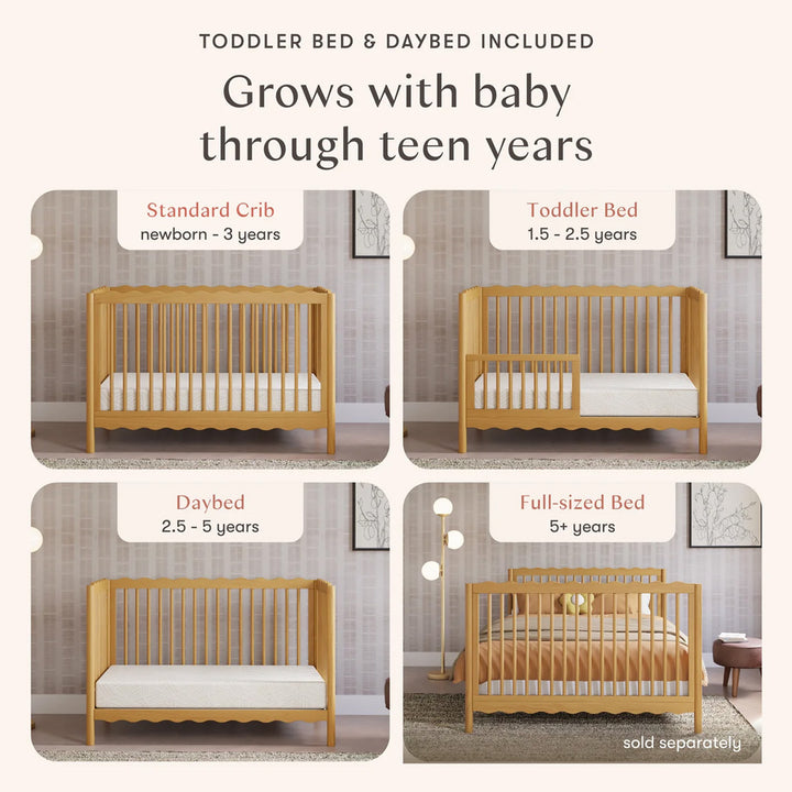 Swell 4-in-1 Convertible Crib with Toddler Bed Conversion Kit