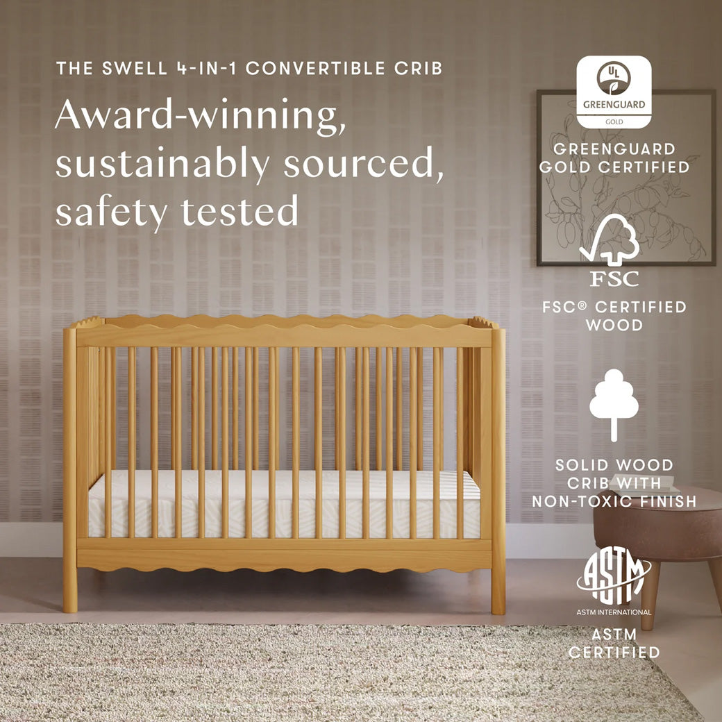 Swell 4-in-1 Convertible Crib with Toddler Bed Conversion Kit