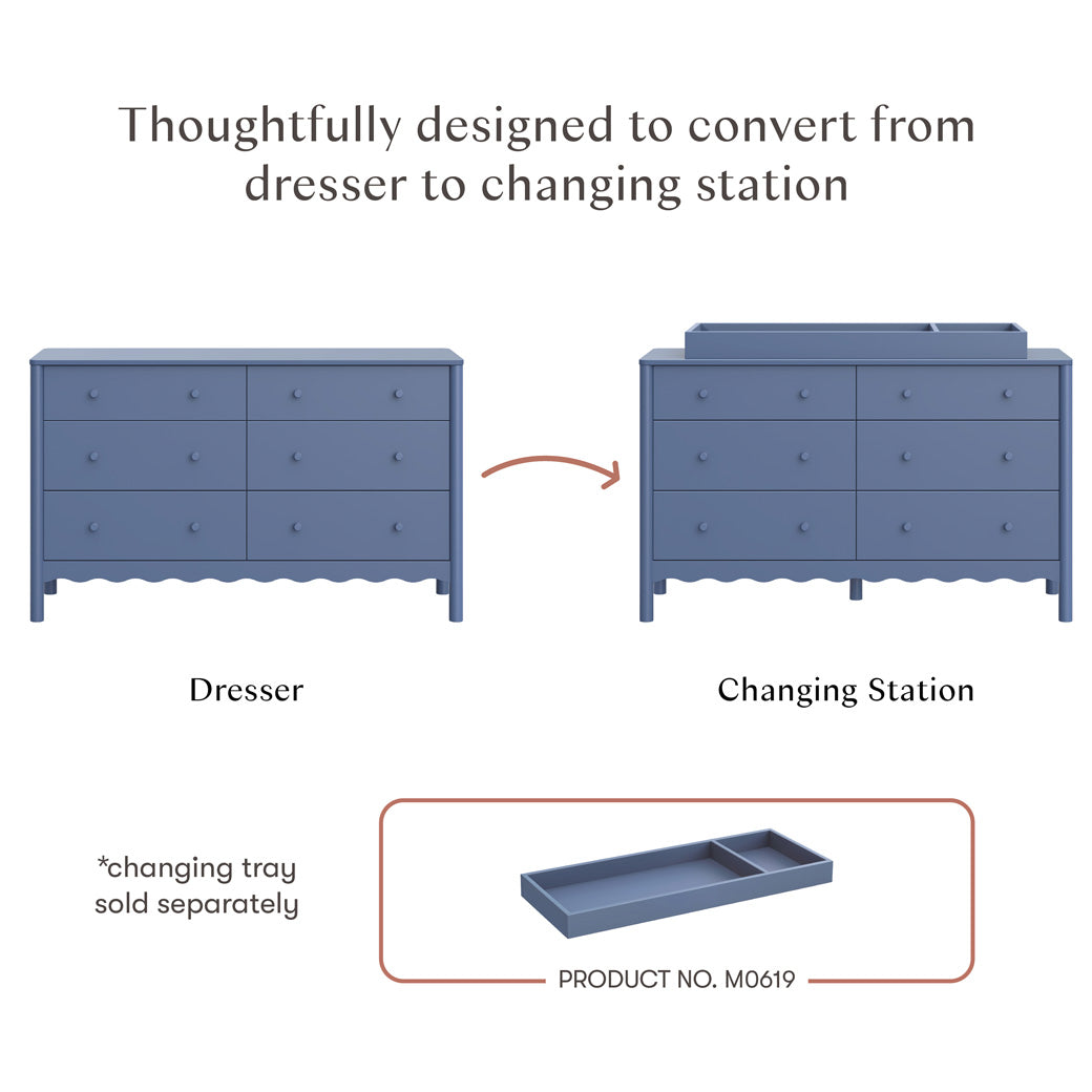 Swell 6-Drawer Assembled Dresser
