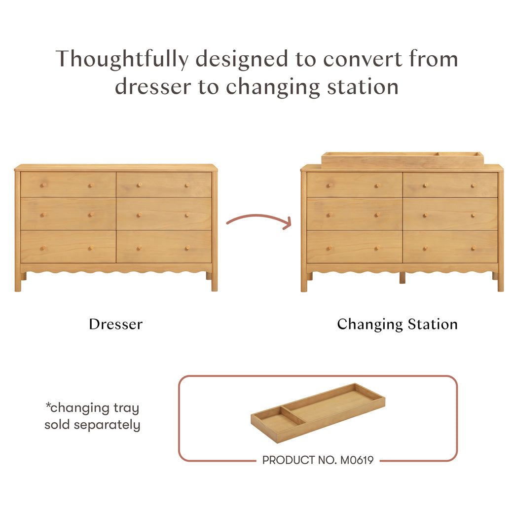 pre assembled baby dresser Babyletto Swell 6-Drawer Assembled Dresser Honey