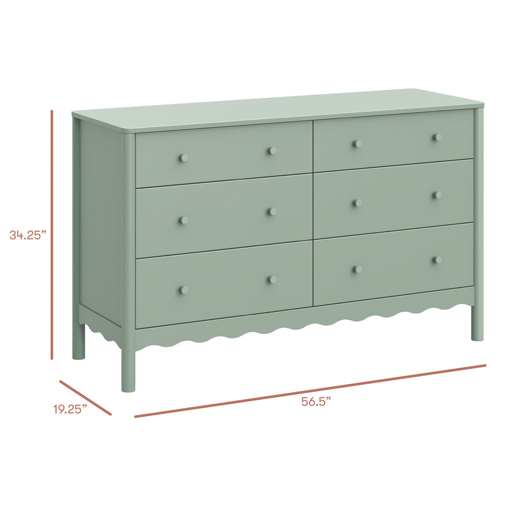Swell 6-Drawer Assembled Dresser
