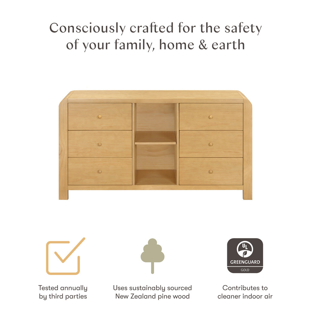 TipToe 6-Drawer Assembled Dresser with Cubbies