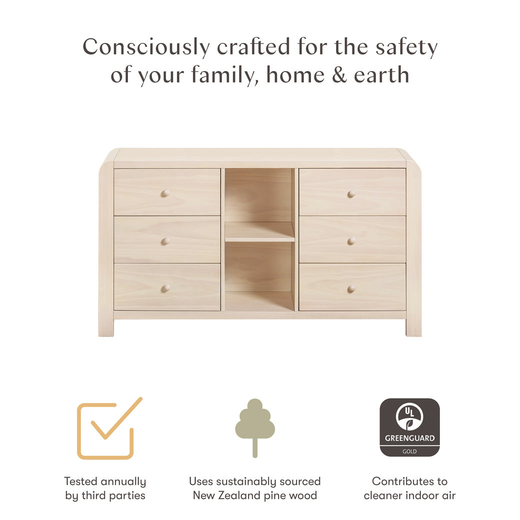 TipToe 6-Drawer Assembled Dresser with Cubbies