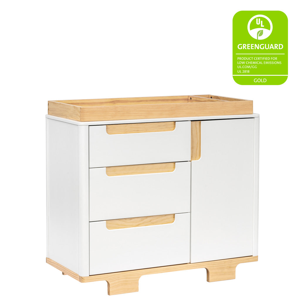 Babyletto Yuzu 3-Drawer Changer Dresser with GREENGUARD tag in -- Color_White / Natural