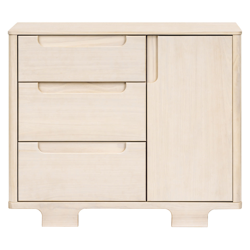 Front view of Babyletto Yuzu 3-Drawer Changer Dresser in -- Color_Washed Natural