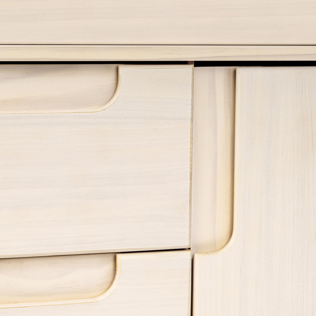 Closeup of Babyletto Yuzu 3-Drawer Changer Dresser in -- Color_Washed Natural