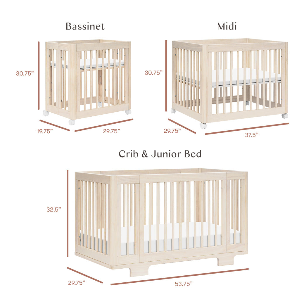 Yuzu 8-In-1 Convertible Crib With All Stages Conversion Kits