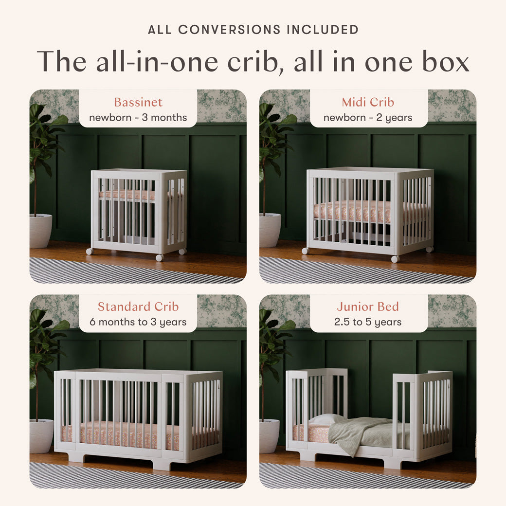 Yuzu 8-In-1 Convertible Crib With All Stages Conversion Kits