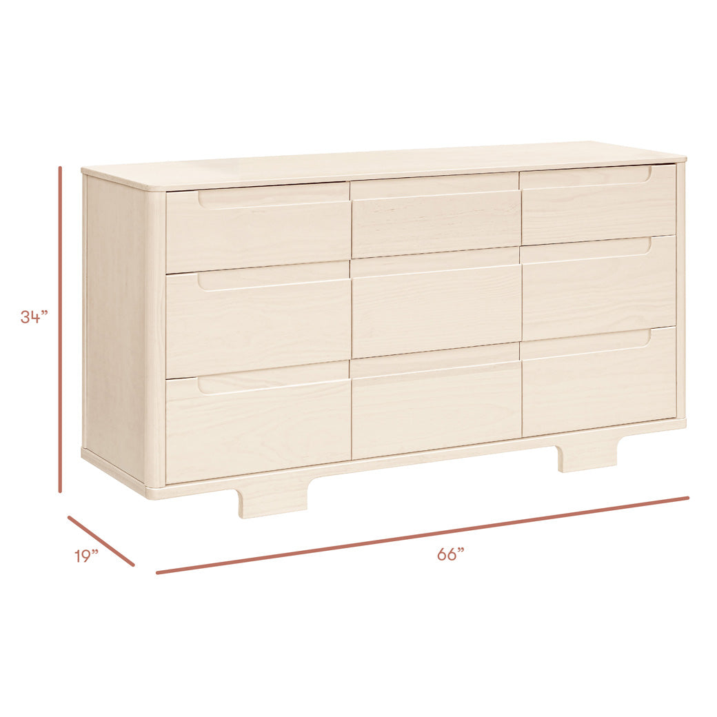 white 9 drawer dresser Yuzu 9 Drawer Assembled Dresser Washed Natural