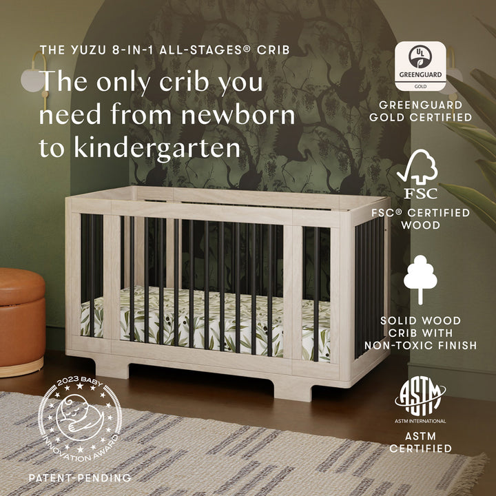 Yuzu 8-In-1 Convertible Crib With All Stages Conversion Kits