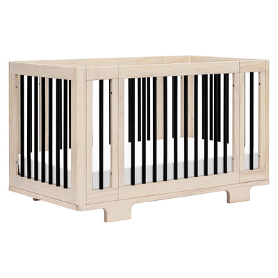 Babyletto's Yuzu 8-In-1 Convertible Crib With All Stages Conversion Kits in -- Color_Washed Natural / Black