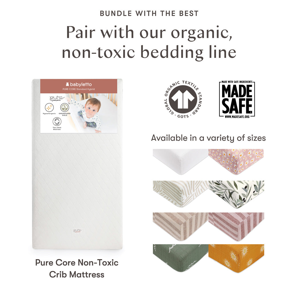 Pure Core 2-Stage Crib Mattress + Dry Waterproof Cover