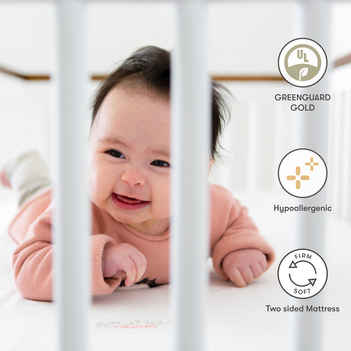 Pure Core 2-Stage Crib Mattress + Dry Waterproof Cover