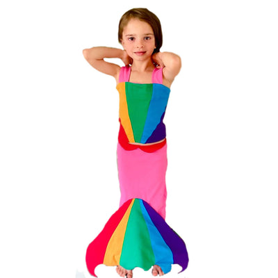 Rainbow Mermaid Pajama Costume