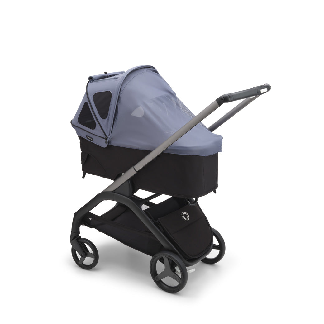 Bugaboo Dragonfly Breezy Sun Canopy with the mosquito net in -- Color_Seaside Blue