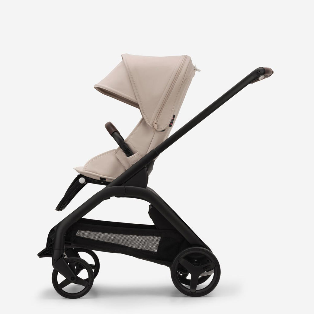 Side view of stroller of Bugaboo Dragonfly Stroller with Bassinet in -- Color_Desert Taupe